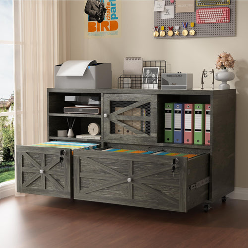 2-Drawer Lateral File Cabinet with Lock