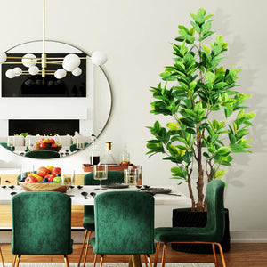 Artificial Rubber Tree 7.2ft Indoor Outdoor Plant