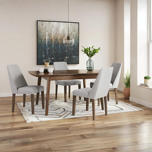 Rectangular Extension Dining Table with Self-Storing Leaf