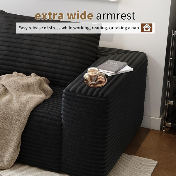 Modular Loveseat Sofa with Memory Foam Deep Seat