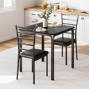 5-Piece Dining Table and Chair Set with Cushioned Chairs