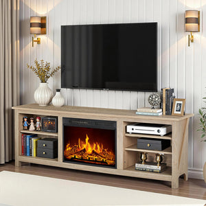 70" Fireplace TV Stand with Electric Fireplace