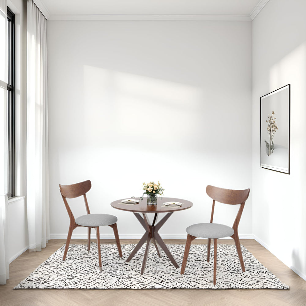 Round Dining Table Set with Chairs – Mid-Century Style