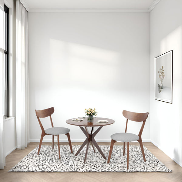 Round Dining Table Set with Chairs – Mid-Century Style
