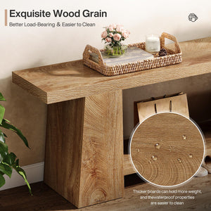 59-Inch Extra Long Entryway Bench with Storage Shelves