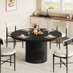 47" Round Dining Table with Fluted Base