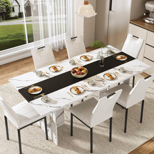 7-Piece Rectangular Dining Table & Chair Set