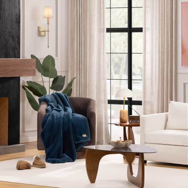 Plush Faux Fur Throw Blanket 50x70 Inch