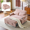 Convertible Sofa Bed with USB Ports & Cup Holders