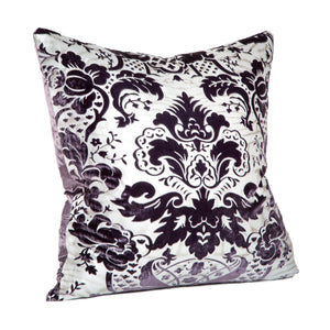 Metallic Embossed Velvet Throw Pillows with Inserts, 24x24, Set of 2