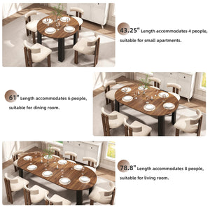 Round Extendable Dining Table with Leaf Extension