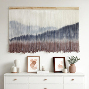Extra Large Mountain Dip-Dye Macrame Wall Hanging