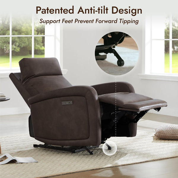 Power Recliner Chair with Zero Wall Design & USB Charging
