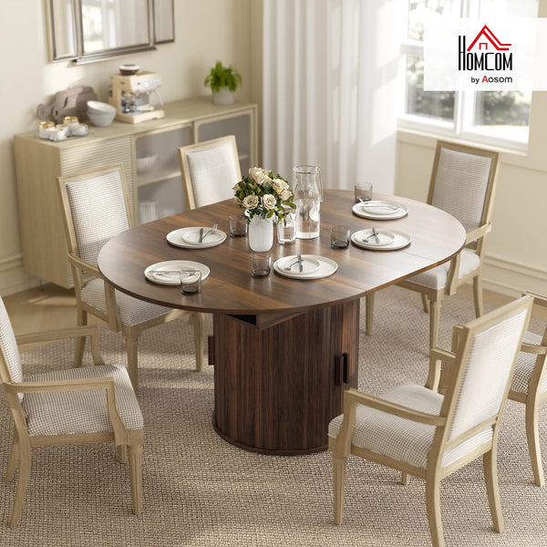 Extendable Dining Table with Storage Pedestal, Seats 4–6