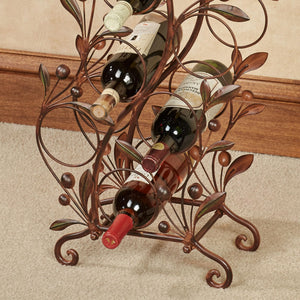 Metal Floor Wine Rack – 10 Bottle Freestanding Organizer