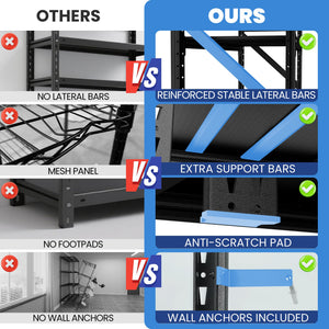 Heavy Duty Garage Storage Shelving Unit, 4-Tier Metal