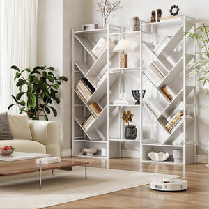 Tree Bookshelf 24-Shelf Industrial Bookcase
