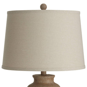 Farmhouse Rustic Table Lamps Set of 2 – Beige Oatmeal Fabric Shade