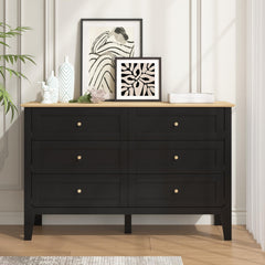 6-Drawer Dresser with TV Stand, 47" Wide