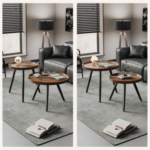 Nesting Coffee Table Set of 2, Mid Century Modern, Walnut