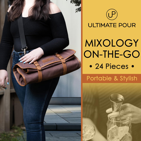 24-Piece Bartender Kit with Travel Bag