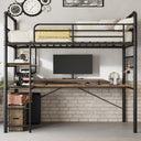 Twin Loft Bed with L-Shaped Desk
