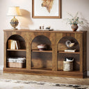 Farmhouse Console Table 63 Inch with 3-Tier Storage