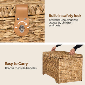 Water Hyacinth Storage Basket with Lid