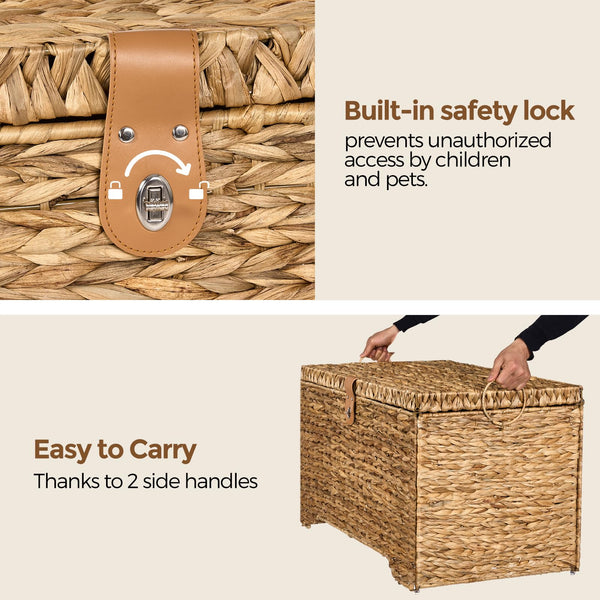 Water Hyacinth Storage Basket with Lid