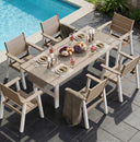 7-Piece Outdoor HDPE Patio Dining Set with Umbrella Hole