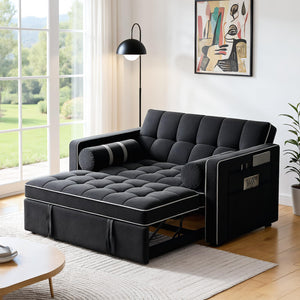 3-in-1 Convertible Sleeper Sofa Bed with USB Ports & Adjustable Backrest