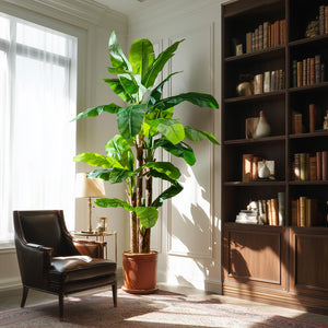 Tall Artificial Banana Tree — Indoor Outdoor Faux Tropical Plant