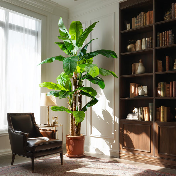 Tall Artificial Banana Tree — Indoor Outdoor Faux Tropical Plant