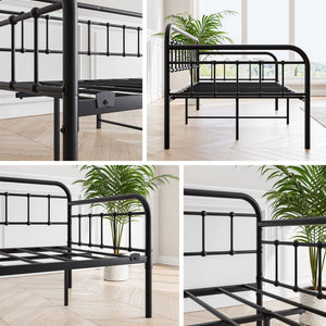 Metal Daybed Frame Twin with Steel Slats