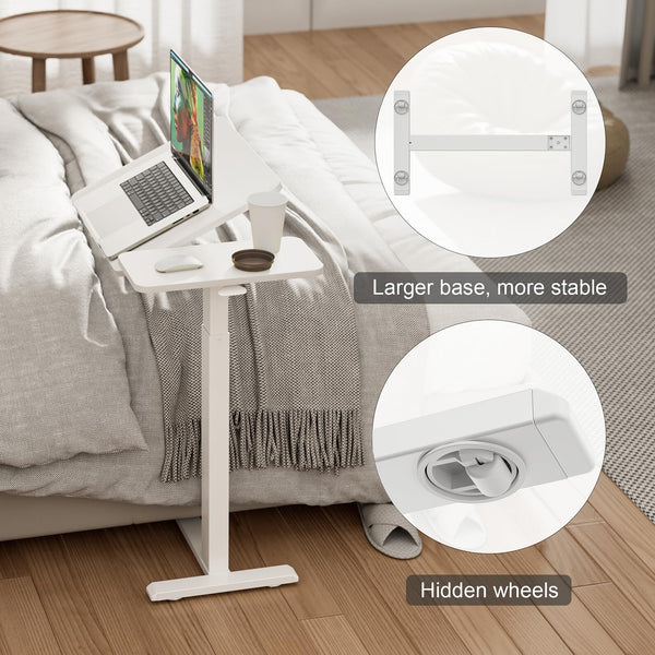 Adjustable Overbed Table with Wheels