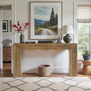63" Wavy Console Table with Storage