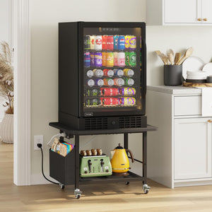 2-Tier Printer Stand with Power Outlet and Storage
