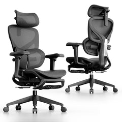 Ergonomic Mesh Office Chair with Lumbar Support & Footrest