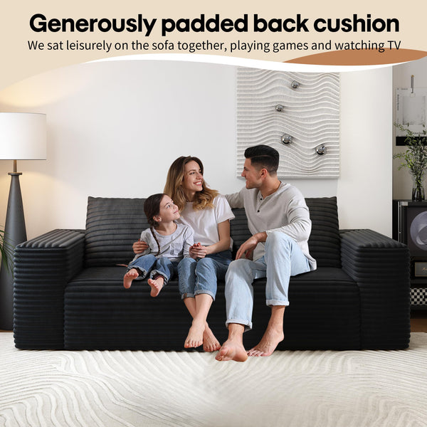 Modular Loveseat Sofa with Memory Foam Deep Seat