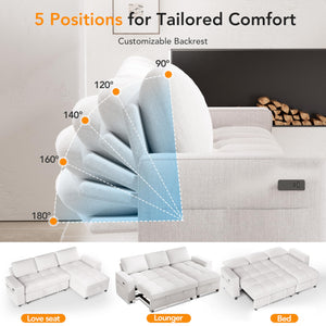 Convertible Sectional Sleeper Sofa with Pull-Out Bed