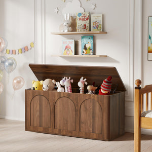 Farmhouse Storage Bench with Flip-Top Lid