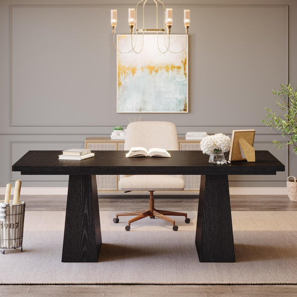 63-Inch Executive Desk with Double Pedestal