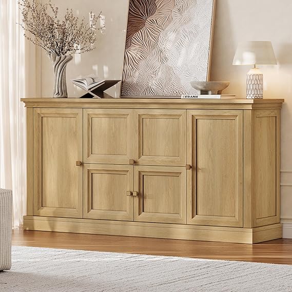 63" Farmhouse Buffet Cabinet with Storage