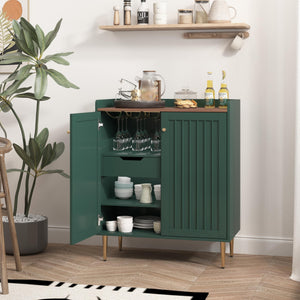 ZOSQUARE Coffee Bar Cabinet with Wine Racks, Wine Cabinet with Drawer and Adjustable Shelves, Liquor Cabinet, Sideboard Bar Cabinets for Home, Living Room, Dining Room