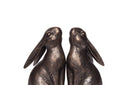 Bronze Resin Rabbit Bookends Set of 2