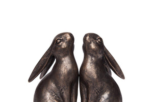 Bronze Resin Rabbit Bookends Set of 2
