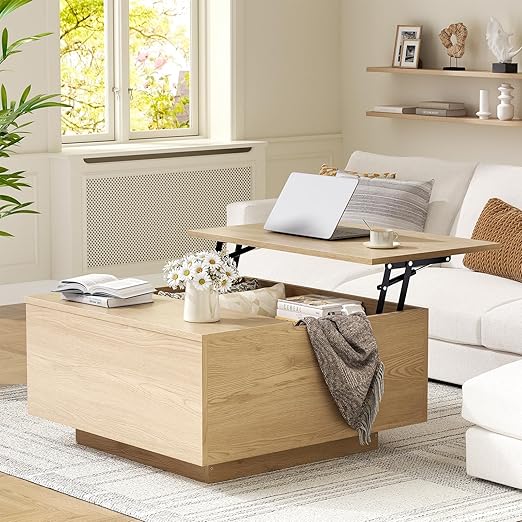 Lift Top Coffee Table with Hidden Storage