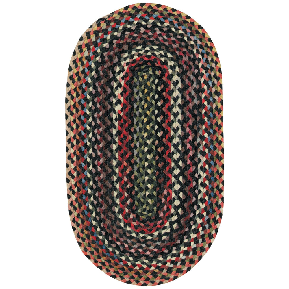 Oval Braided Wool Area Rug 11'4" x 14'4"