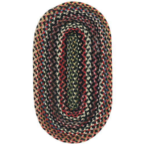 Oval Braided Wool Area Rug 11'4" x 14'4"