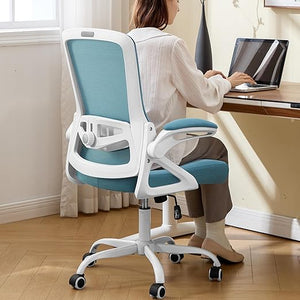 Ergonomic Mesh Office Chair with Adjustable Lumbar Support & Flip-Up Armrests